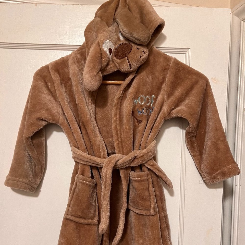 Hooded Puppy Robe Kids 5T